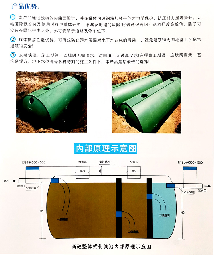 北湖玻璃钢化粪池